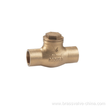 Brass solder swing check valves